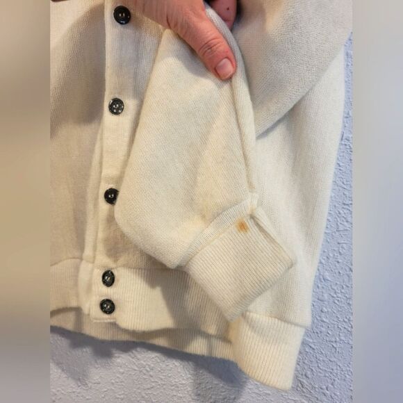 Lacoste Cream Cardigan Sweater - Picture 6 of 10